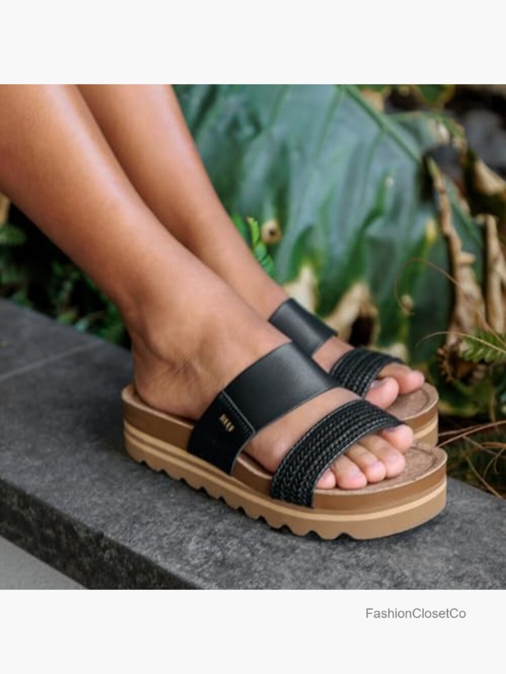 Reef Cushion Vista Hi Platform Sandal, Arch Support, Slip On - Picture 3 of 7